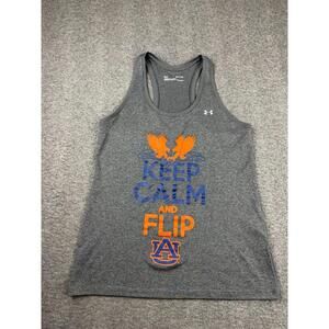 Under Armour Auburn Tigers Tank Top Women's Gray Small NCAA Keep Calm & Flip A